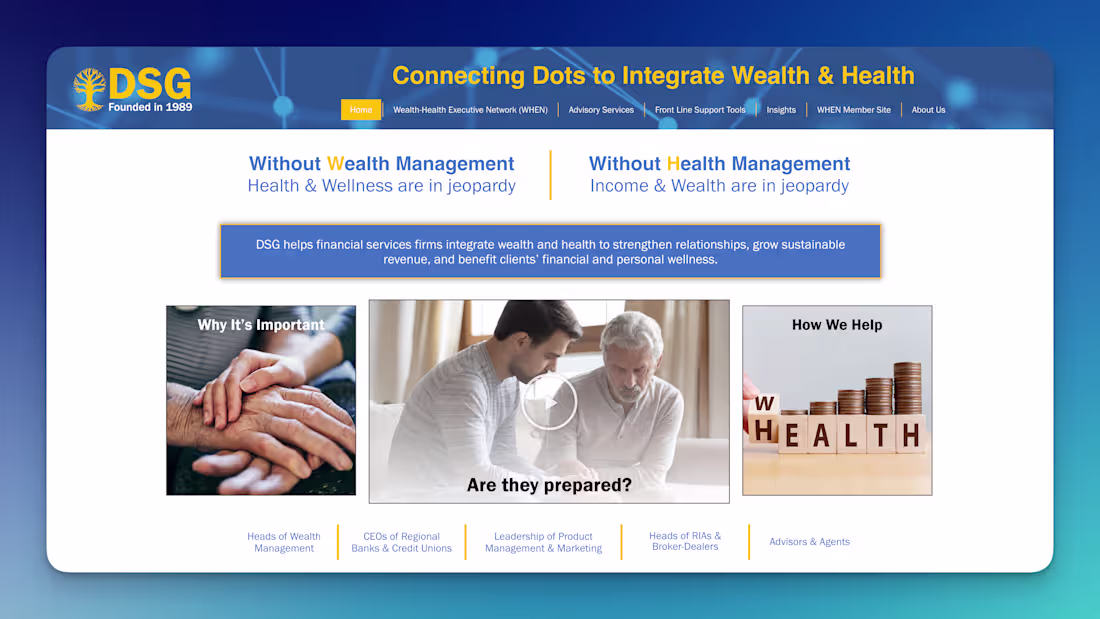 Cover image for Website Redesign & Client Site Development for DSG Network