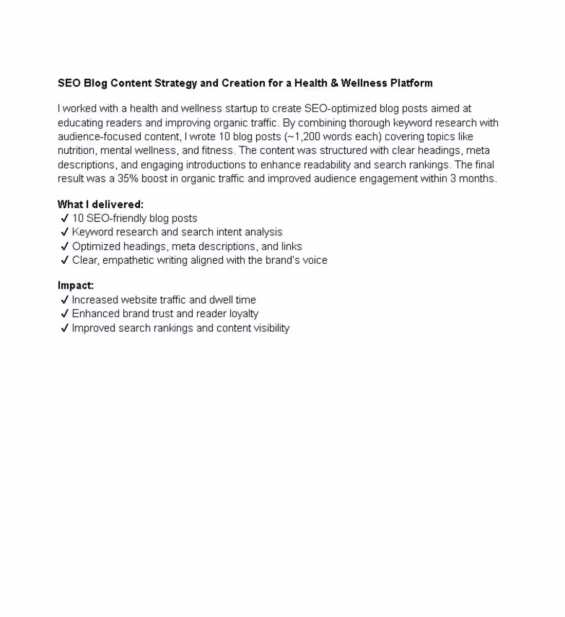 Cover image for SEO Blog Writing for Health & Wellness Brands