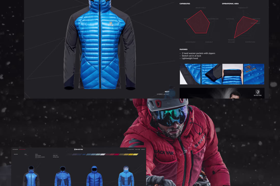 Cover image for BLACKYAK – Sportsware global website