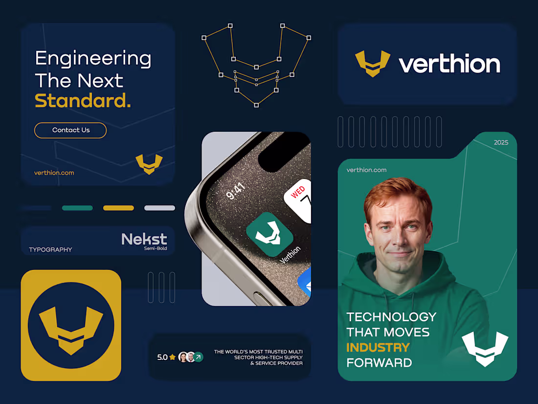 Cover image for Verthion - Logo & Branding for High-Tech Supply & Service Pr...