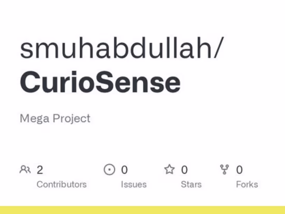 Cover image for CurioSense - Mega Project - Amal Academy
