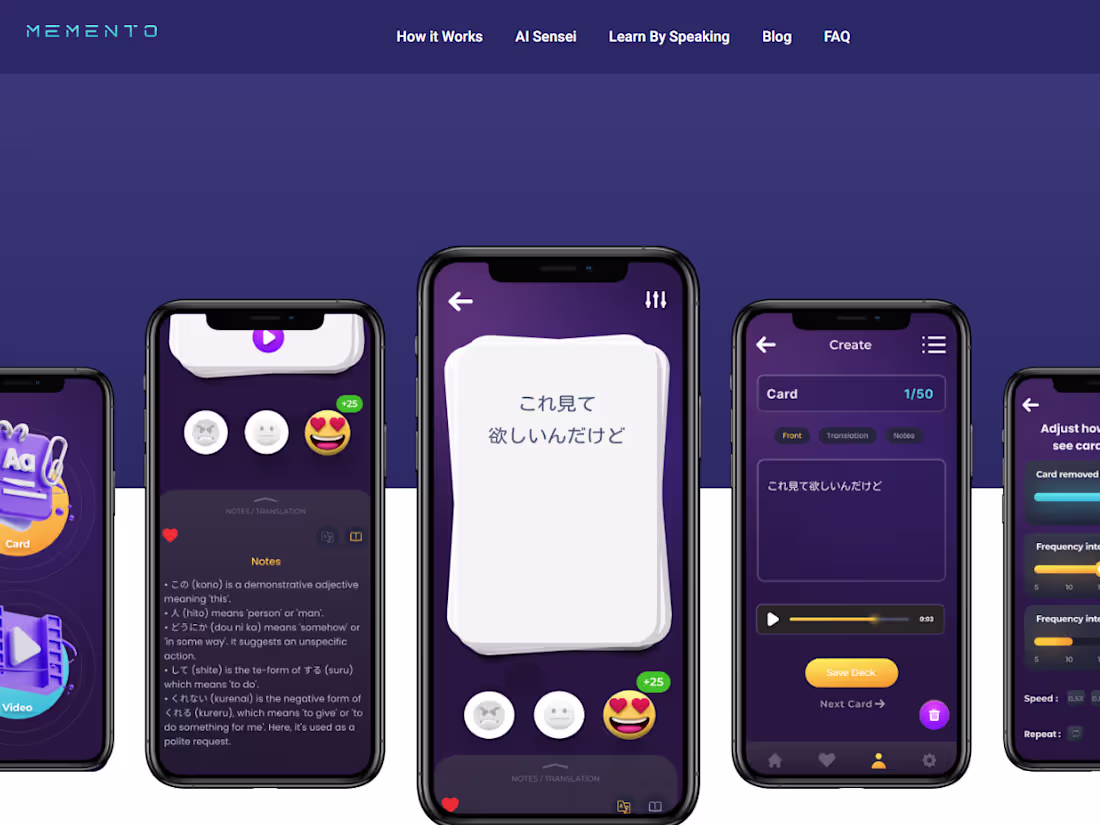 Cover image for AI Memento Japanese App | React Native | Firebase
