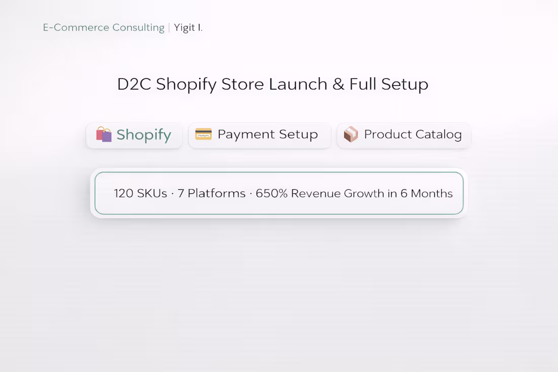 Cover image for D2C Shopify Store Launch & Full Setup