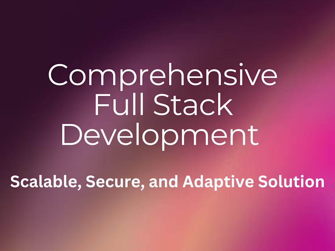 Cover image for End to End Web Application Development