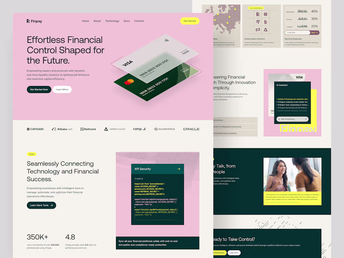 Cover image for Finpay - Finance SaaS Landing Page