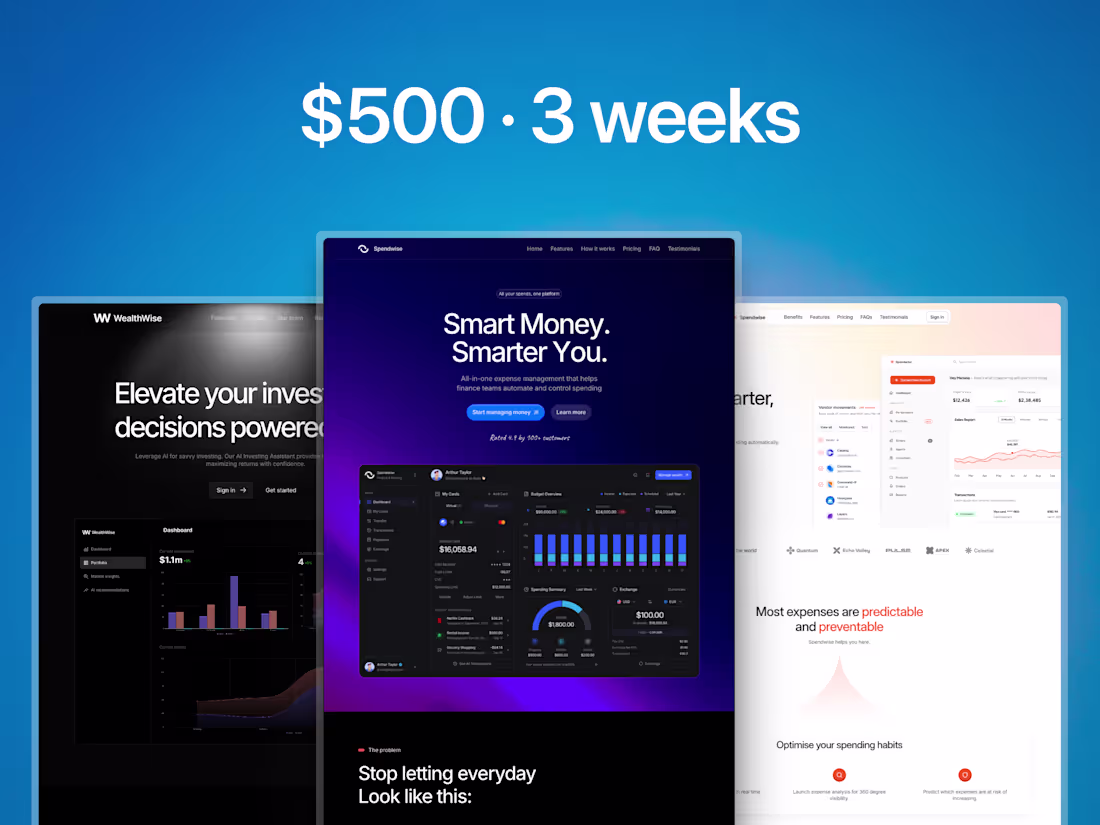 Cover image for Framer landing page project - $500