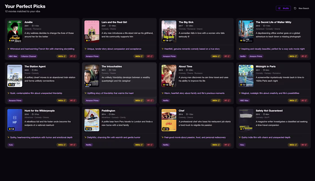 Cover image for Quick project for my profile showcase: Movie Recommendations...