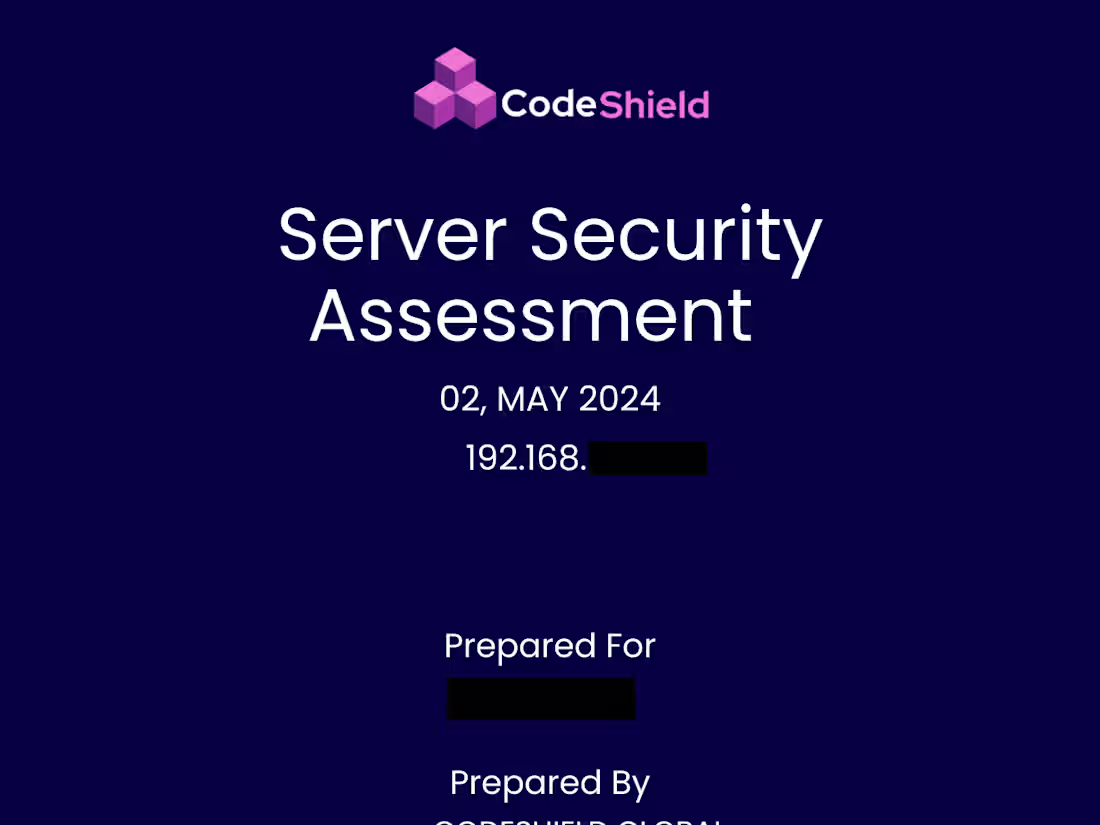 Cover image for Comprehensive Server Security Assessment