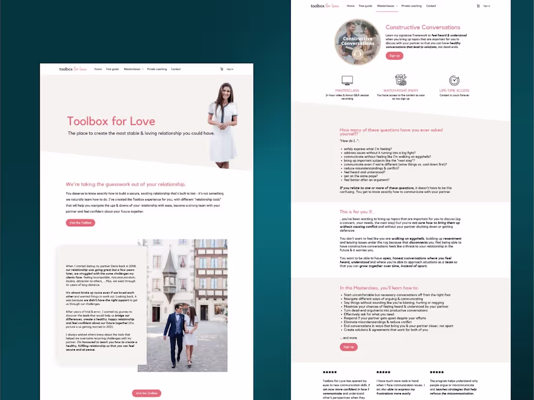 Cover image for [ LMS Website ] ToolBoxForLove - Course selling website