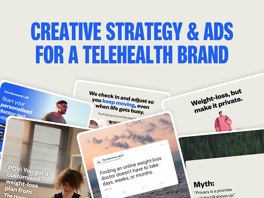 Cover image for Creative Strategy & Ads for a Telehealth Brand