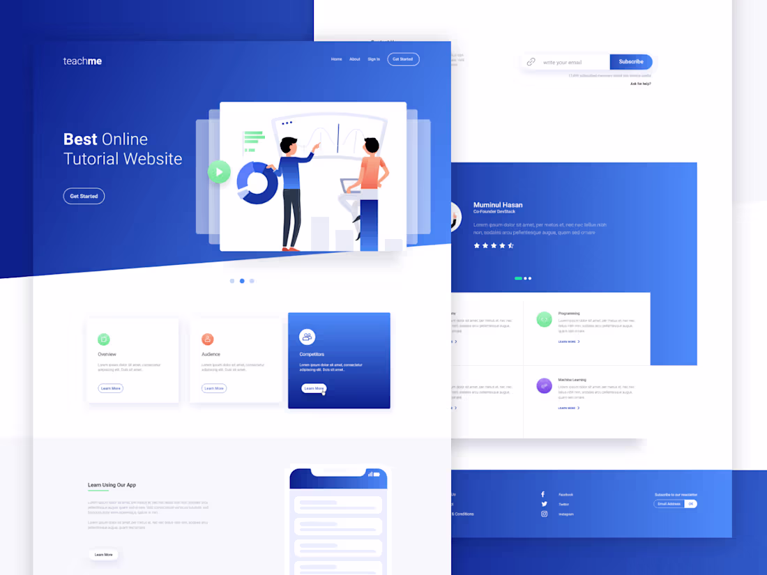 Cover image for Website UI UX Design | UI UX Design