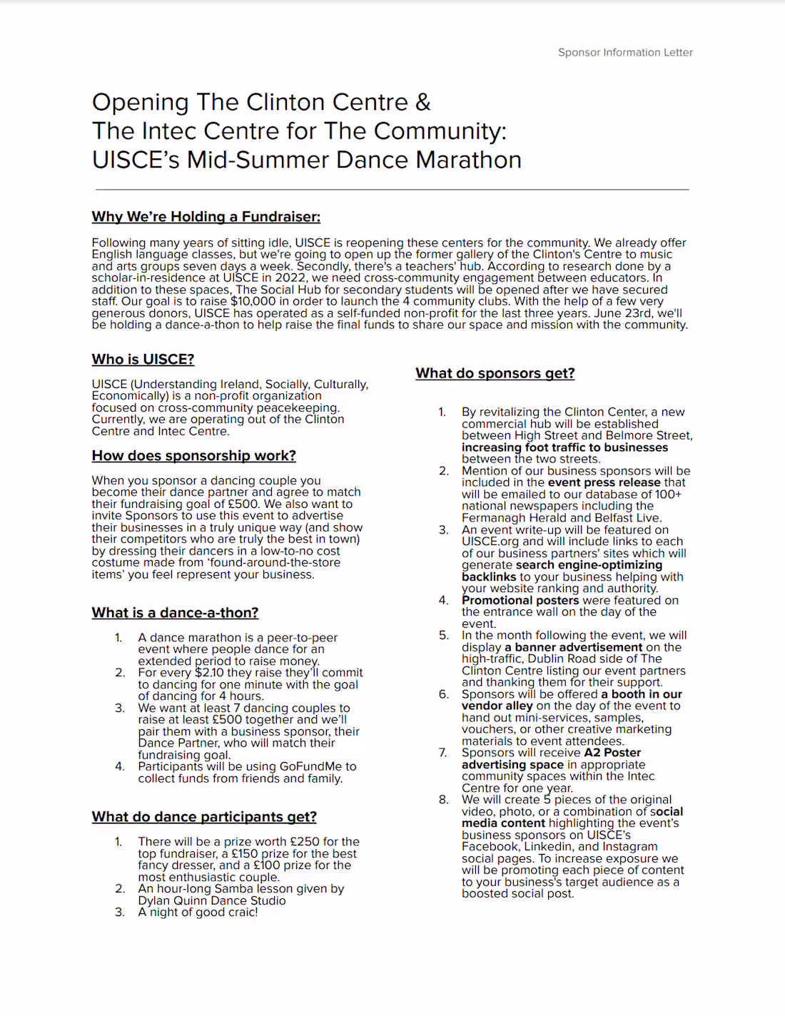 Cover image for Non-Profit Fundraising Event Sponsor Letter