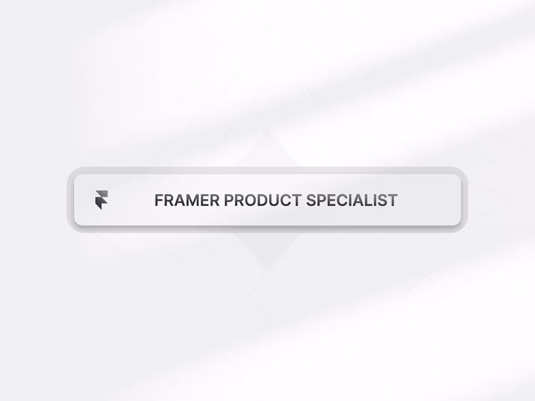 Cover image for Framer Product Specialist 