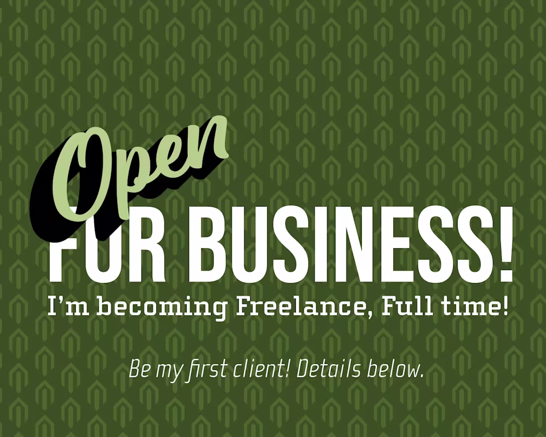 Cover image for 🎉 I'm excited to say I'm opening my doors to being a freela...