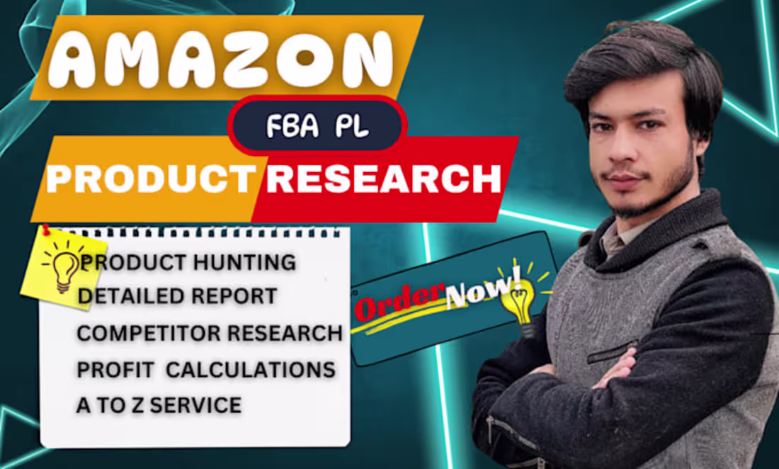 Cover image for I will be amazon private label low competition product finder