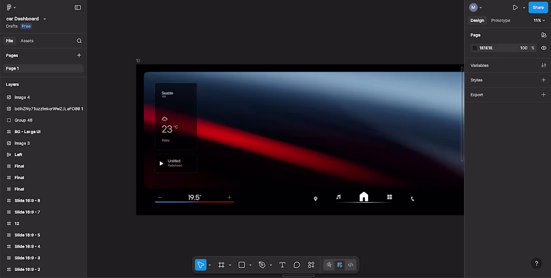 Cover image for Currently working on some new stuff car dashboard UI design....