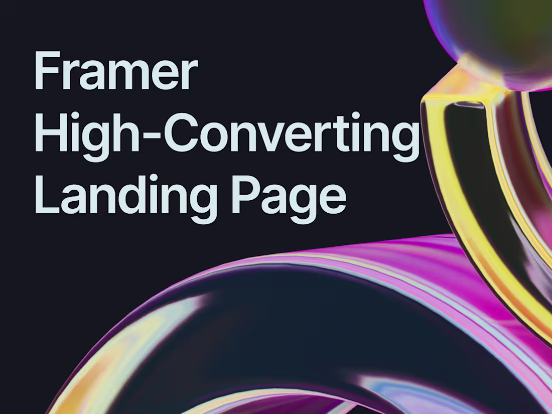 Cover image for Framer High-Converting Landing Page
