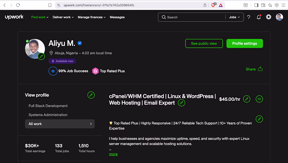 Cover image for Hi everyone! 👋 I’m a Top Rated Plus freelancer on Upwork wi...