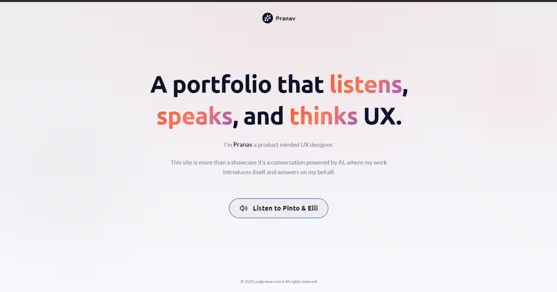 Cover image for AI Conversational Portfolio Site