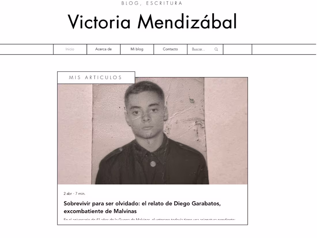 Cover image for Web design for Victoria Mendizabal