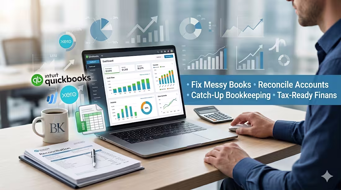 Cover image for Professional Bookkeeping Cleanup & Reconciliation