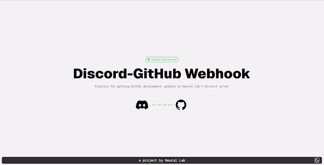 Cover image for GitHub-Discord Webhook Integration