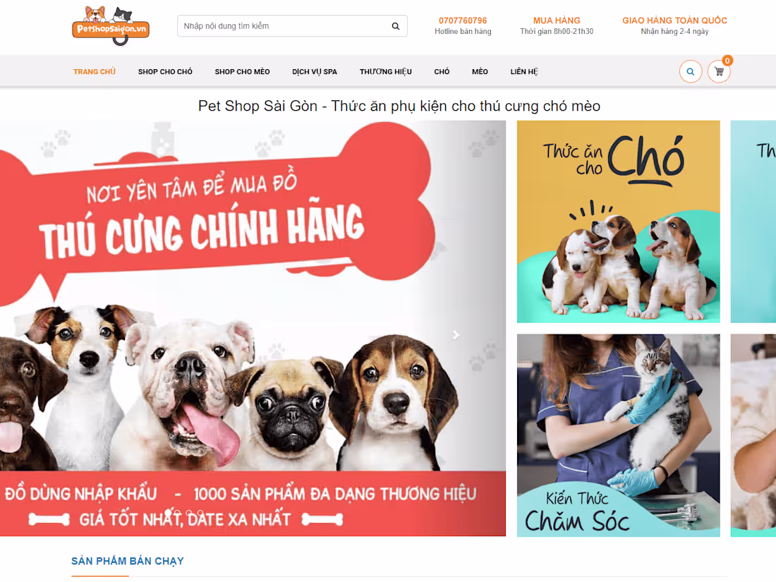 Cover image for Enhancing Pet Shop Saigon's Online Presence