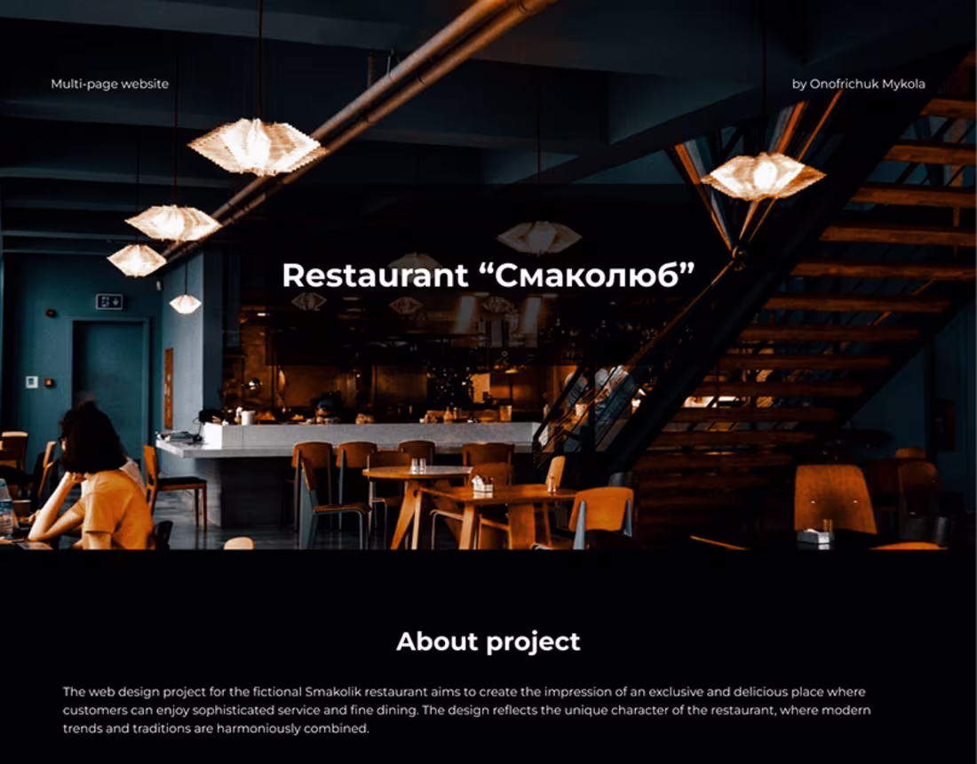 Cover image for Site for restourant Smakoliub