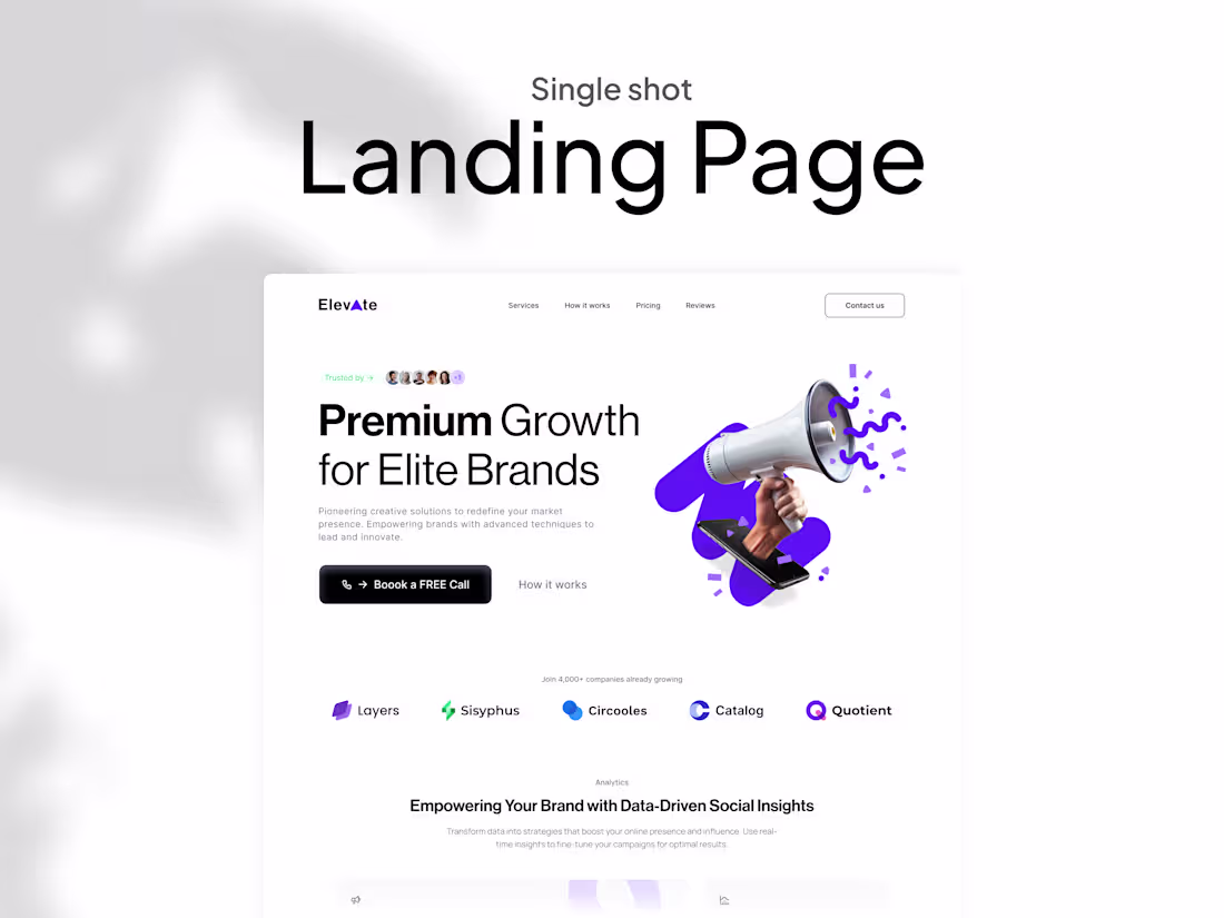 Cover image for Single Shot - Landing Page Design