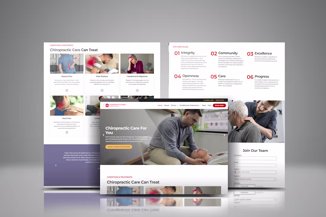 Cover image for Responsive Chiropractic Website Design | WordPress