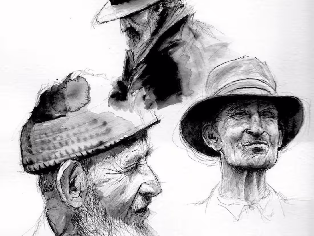 Cover image for Pen + ink head study