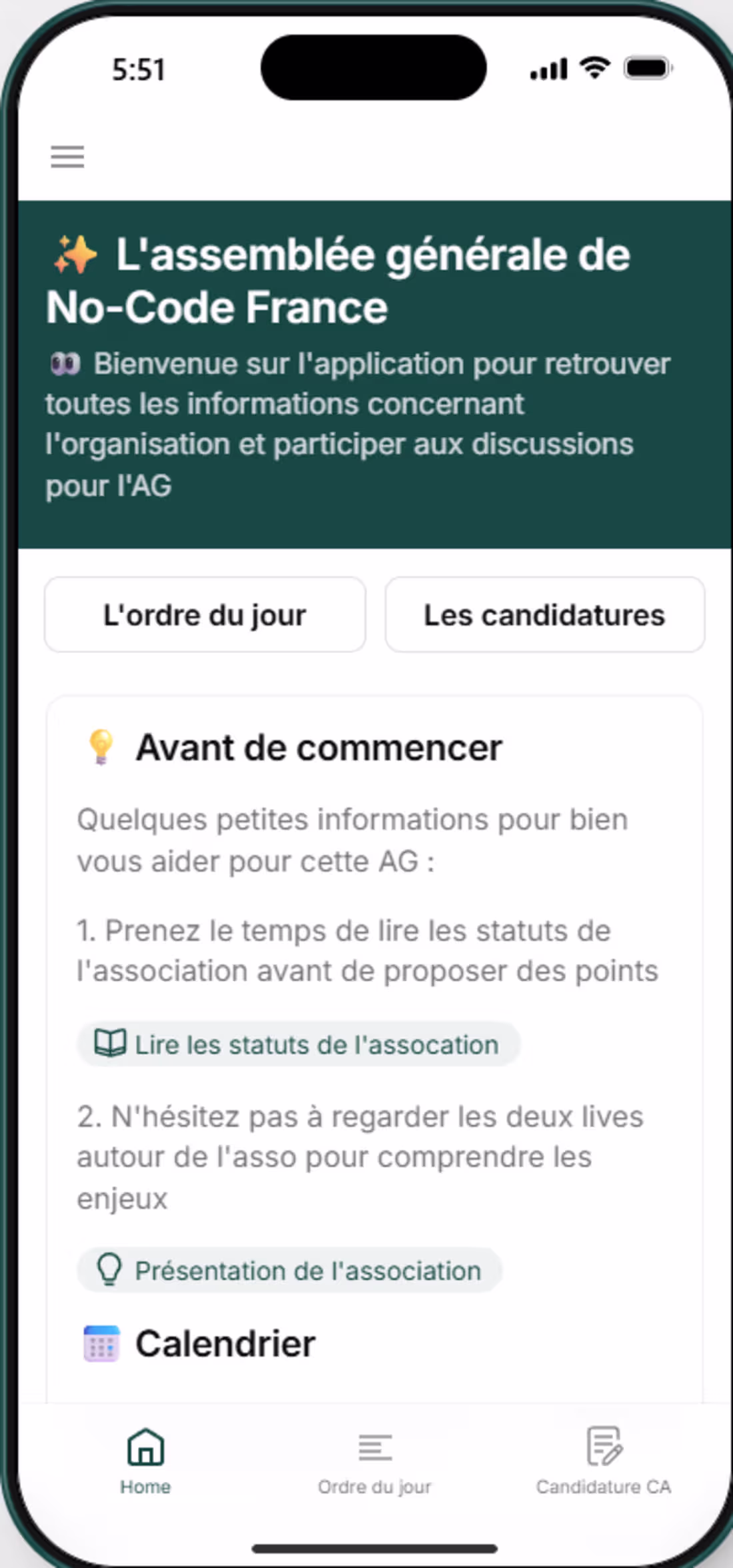 Cover image for Application for managing an NGO