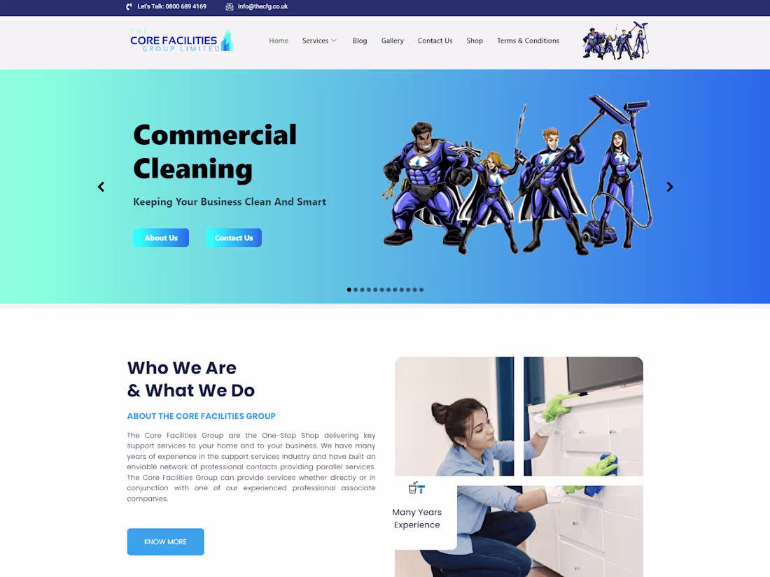 Cover image for Core Facilities Group Website