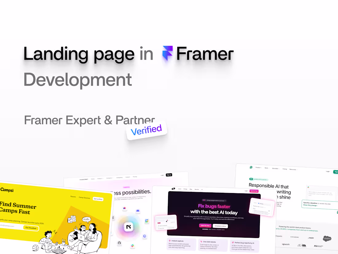 Cover image for Framer Landing Page - Development