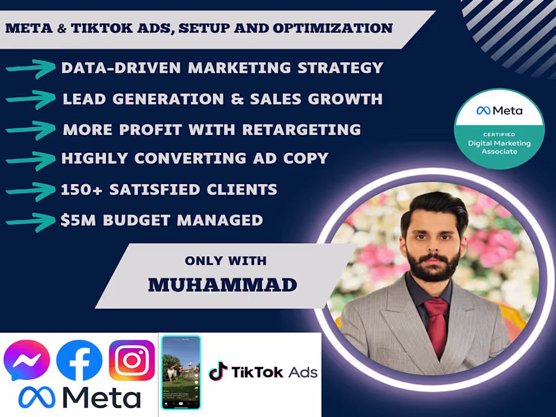 Cover image for I will be your Social Media Manager, setup & optimize ads