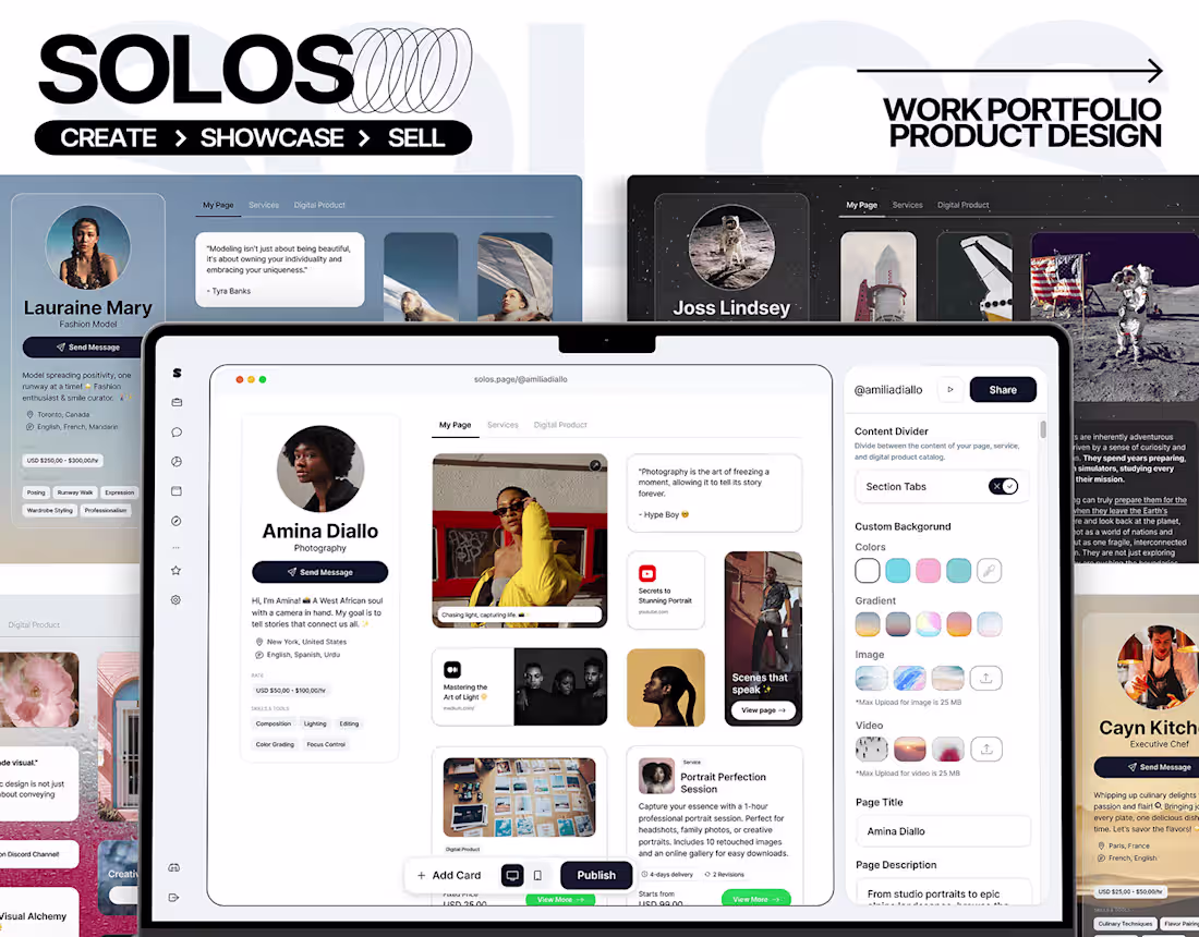 Cover image for UI/UX | Solos'24 - Create, Showcase, & Sell