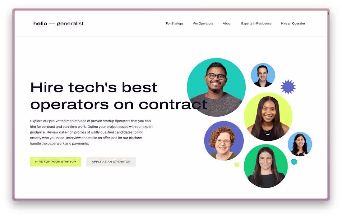 Cover image for Hello Generalist job marketplace — Webflow Design & Build