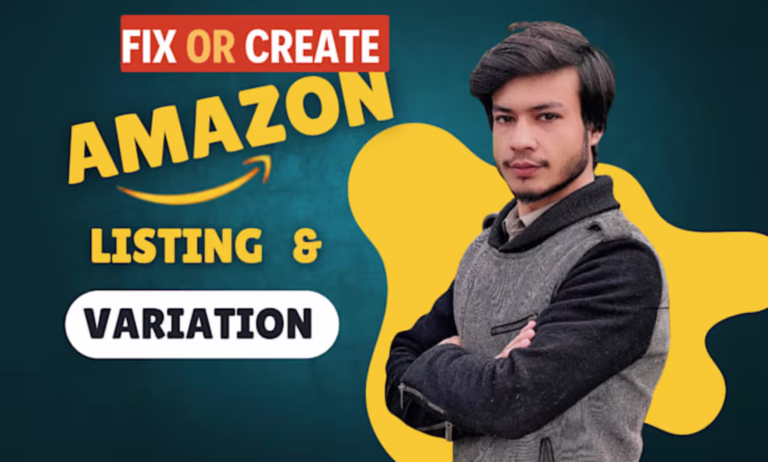 Cover image for I will amazon product upload amazon bulk listing expert amazon …