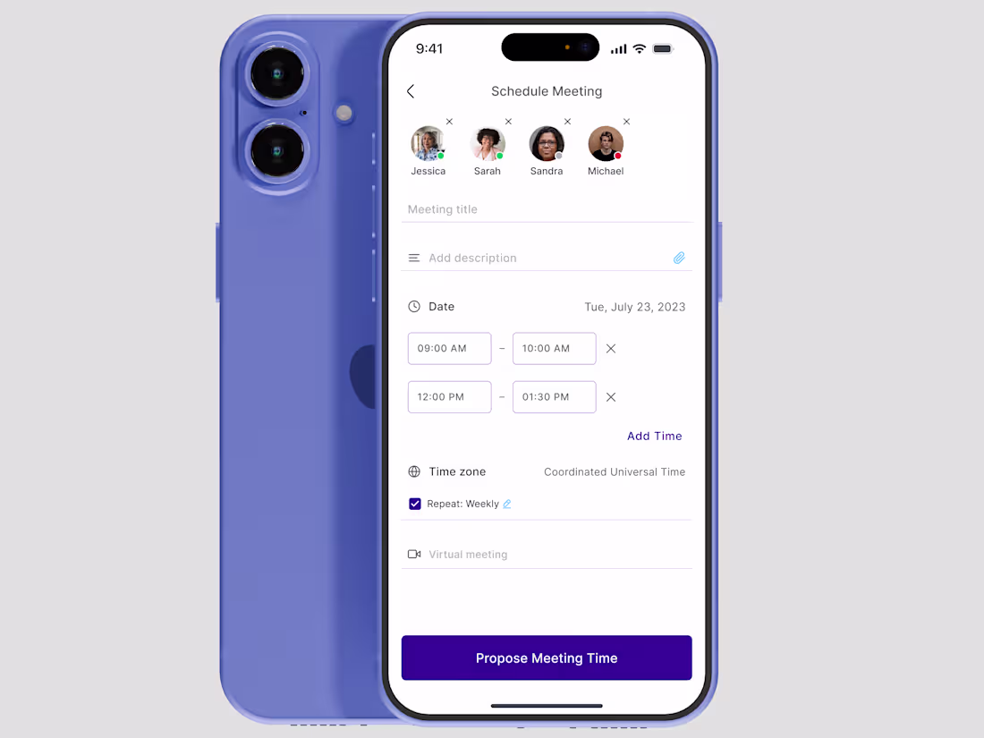 Cover image for Calenza: Meeting Scheduling Feature