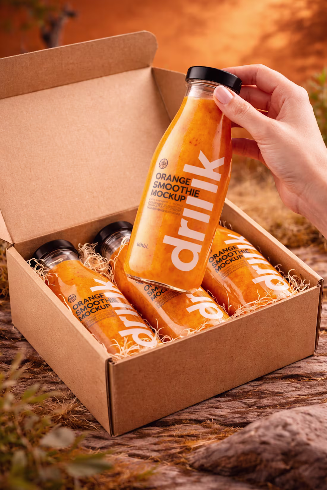 Cover image for Premium Orange Drink Advertisement Design