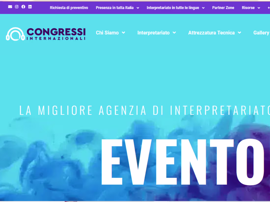 Cover image for Congressi Internazionali: Agenzia di interpretariato & traduzio…