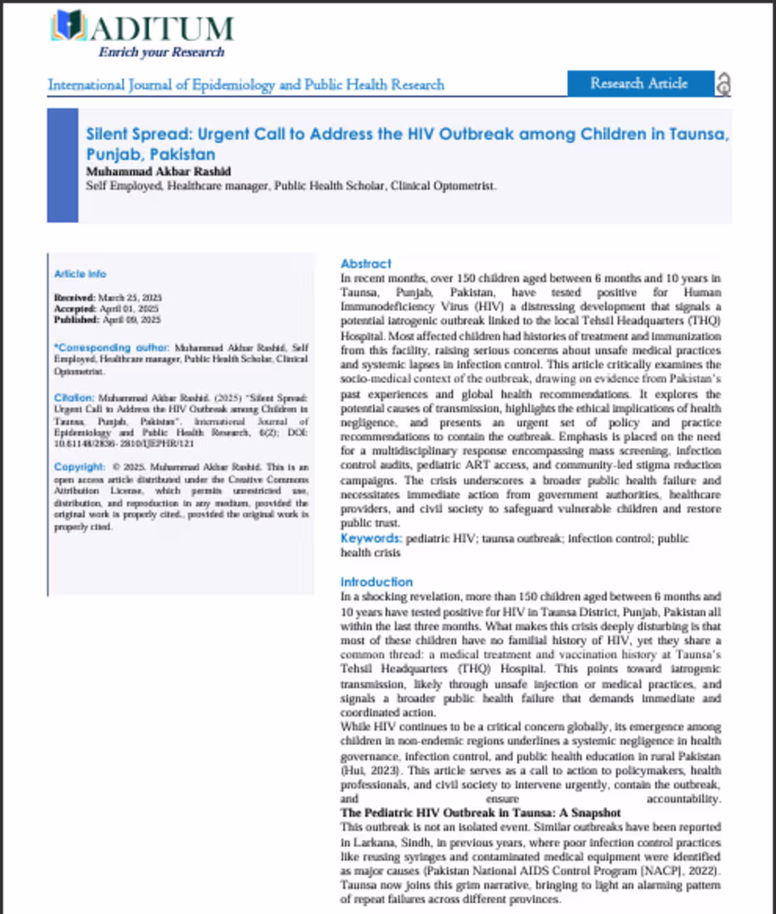 Cover image for Academic Research Work