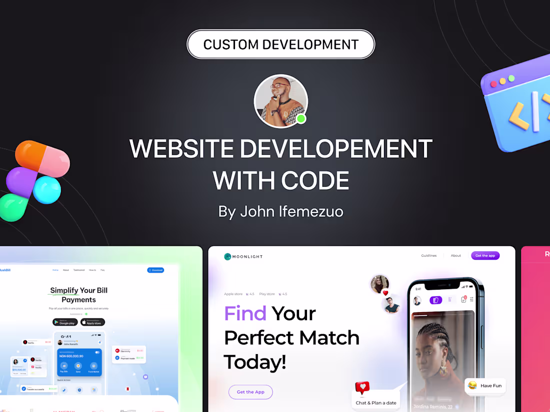 Cover image for WEBSITE DEVELOPEMENT WITH CODE