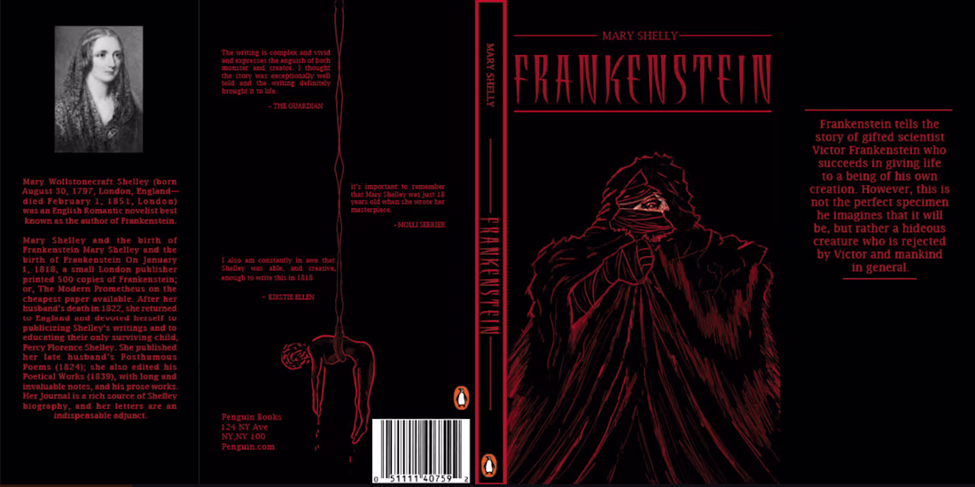 Cover image for Frankenstein Book Cover 
