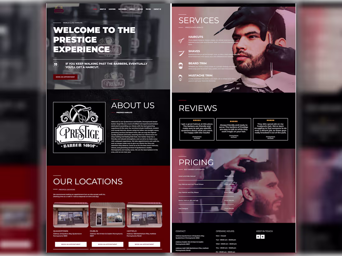 Cover image for BARBER WEBSITE