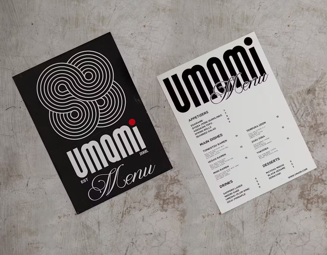 Cover image for UMAMI, Japanese Restaurant, Brand Identity