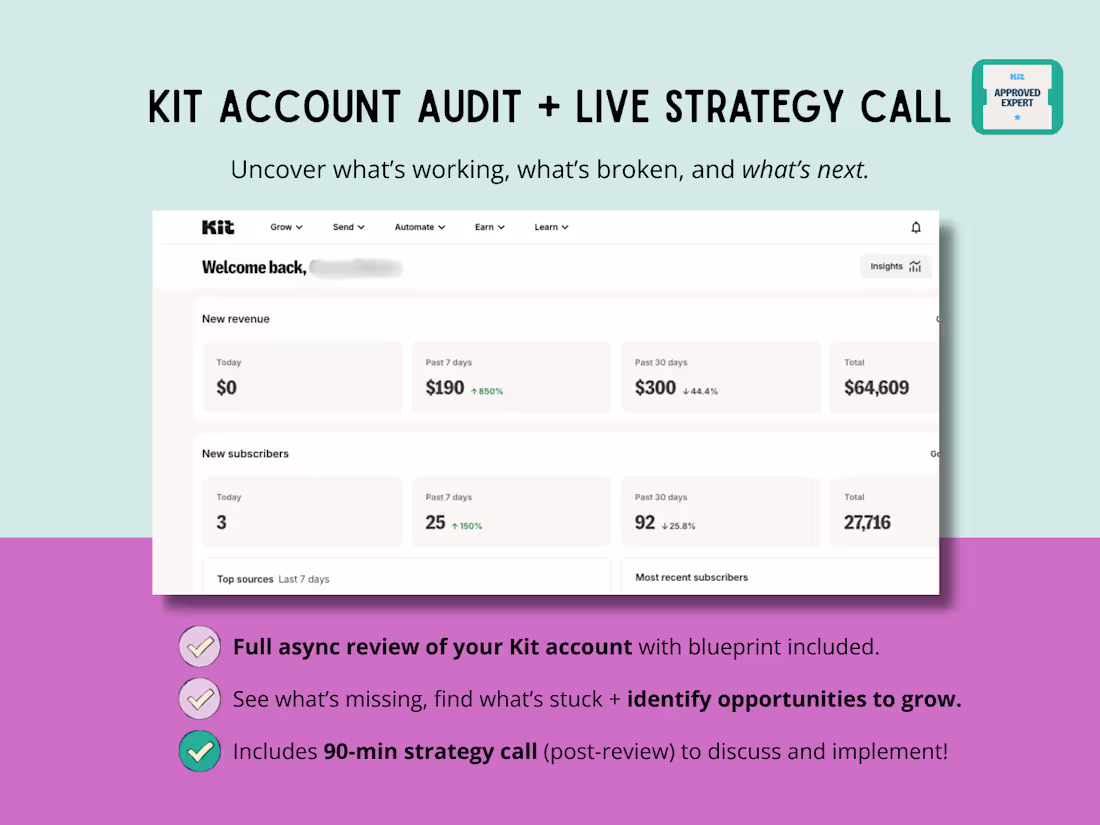 Cover image for Kit Account Audit + Live Strategy Call Get expert eyes on yo...