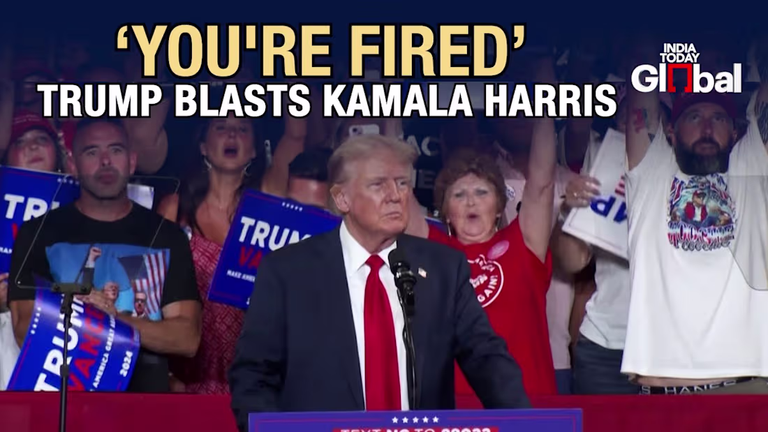 Cover image for Trump Unleashes On Kamala Harris At Rally | India Today Global …