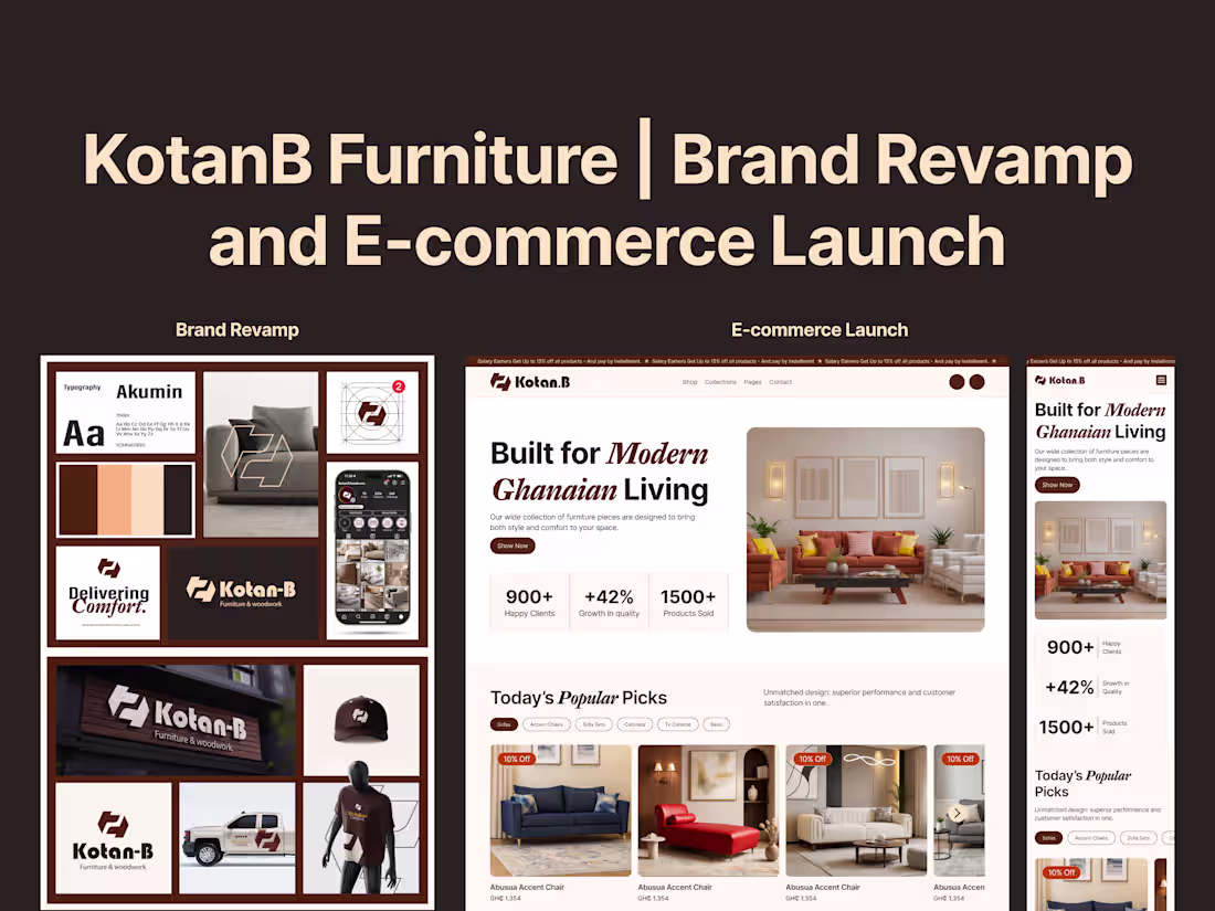Cover image for KotanB Furniture : Brand Revamp and E-commerce Launch