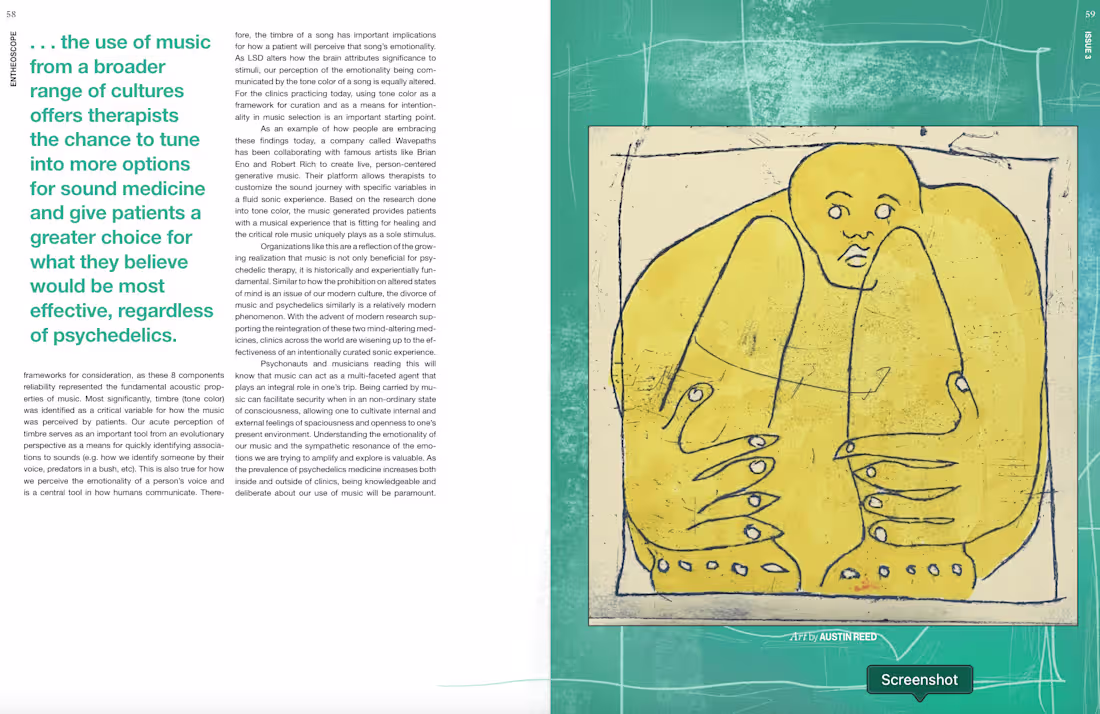 Cover image for Writing for Healing: Published Work in Entheoscope Magazine